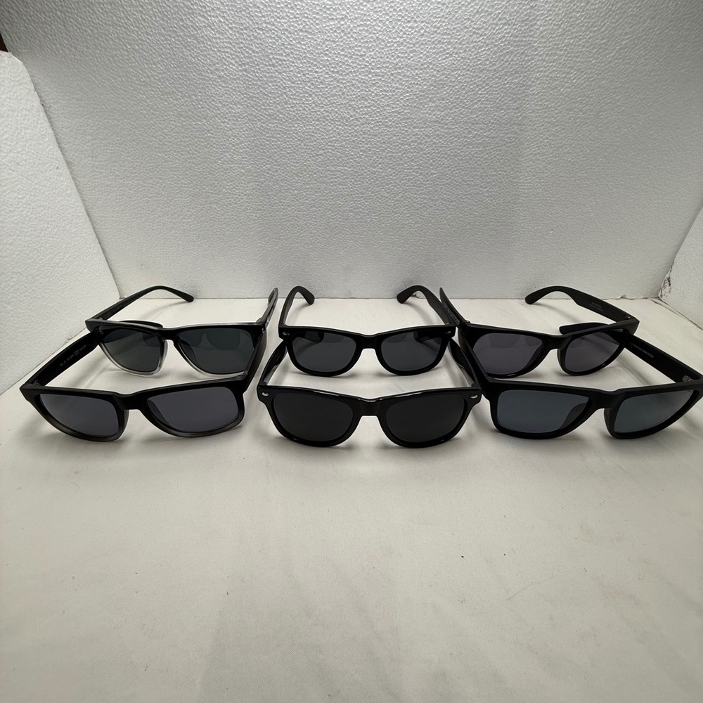 Knockaround Sunglasses Mens OS Black Fast Lanes Mixed Bundle 6 Pairs Polarized
